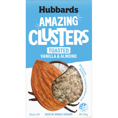 Hubbards Toasted Vanilla & Almond Amazing Clusters 0.5kg