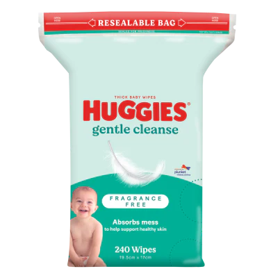 Huggies Fragrance Free Thick Baby Wipes 240pk