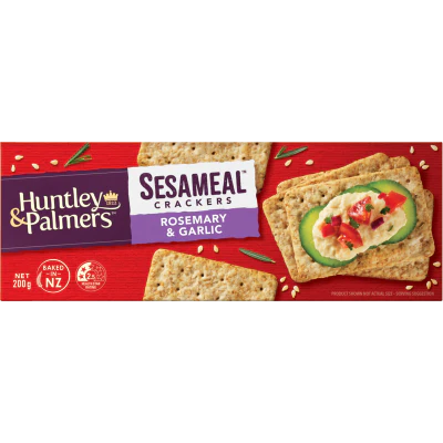 Huntley & Palmers Rosemary & Garlic Sesameal Crackers 200g