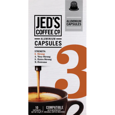 Jed's Coffee Co. 3 Strong Coffee Capsules 10pk