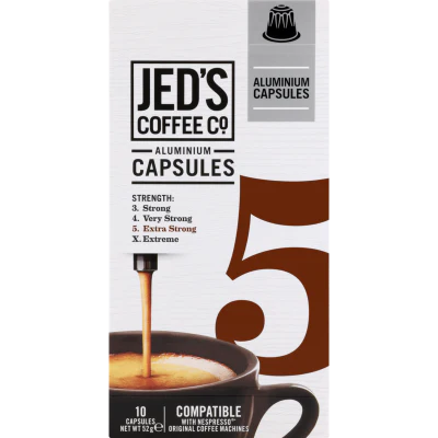 Jed's Coffee Co. 5 Extra Strong Coffee Capsules 10pk