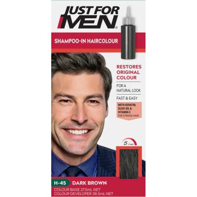 Just For Men Shampoo-In Dark Brown-Black Hair Colour 1pk