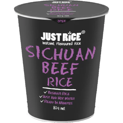 Just Rice Sichuan Beef Instant Flavoured Rice 80g