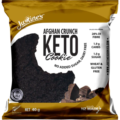 Justine's Afghan Crunch Keto Cookie 40g