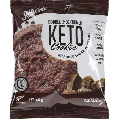 Justine's Double Choc Crunch Keto Cookie 40g