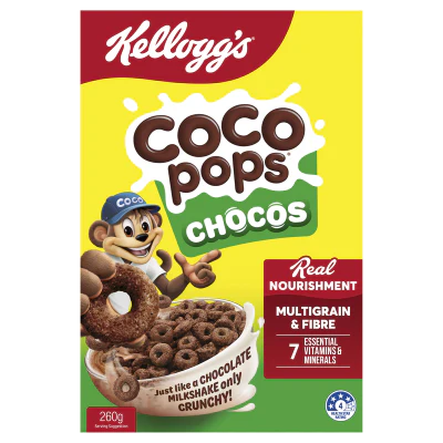 Kellogg's Coco Pops Chocos Breakfast Cereal 260g