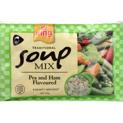 King Pea And Ham Flavoured Traditional Soup Mix 210g