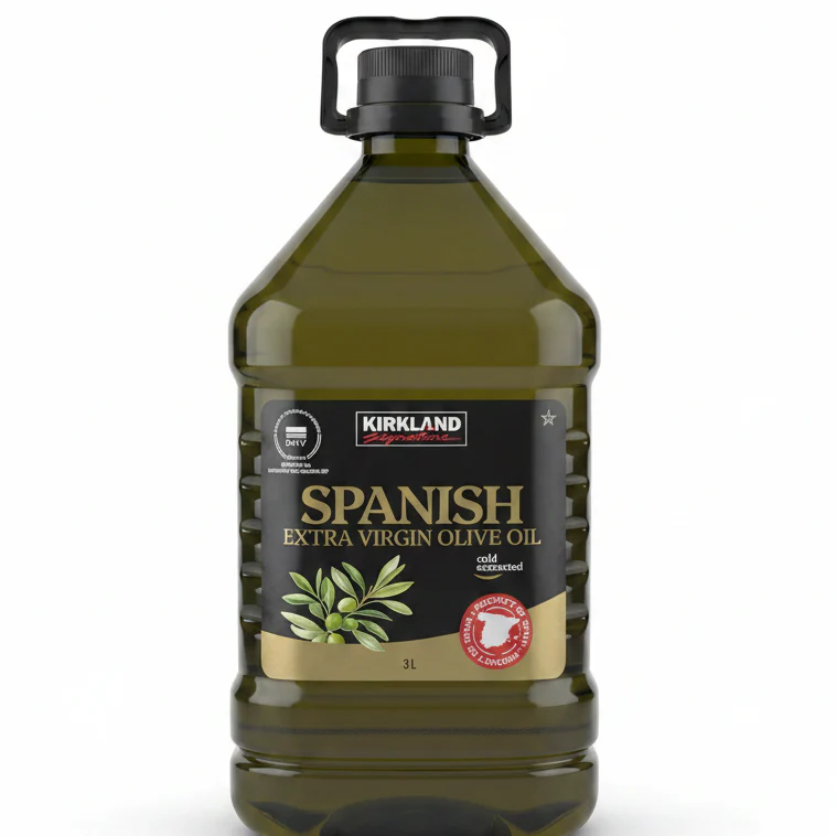 KIRKLAND SIGNATURE 100% SPANISH EXTRA VIRGIN OLIVE OIL 3L