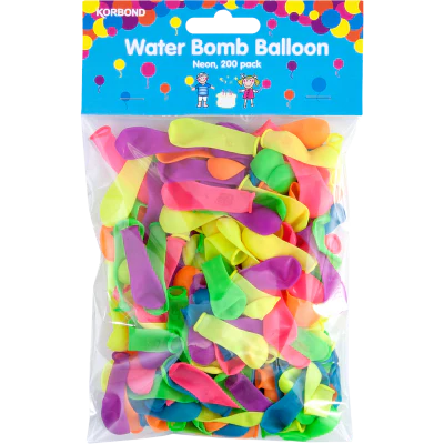 Korbond Neon Water Bomb Balloons ea
