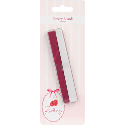 Korbond Redberry Emery Boards 10pk