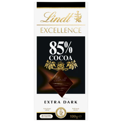 Lindt Excellence 85% Cocoa Extra Dark Chocolate Block 100g