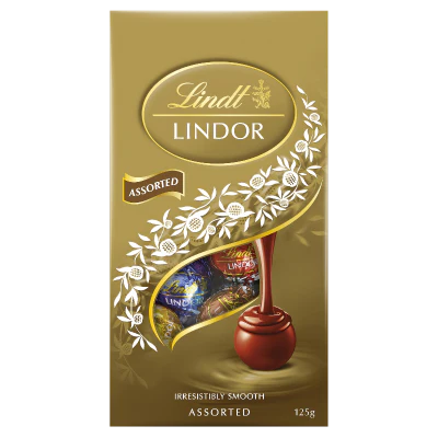 Lindt Lindor Assorted Chocolates Pouch 125g