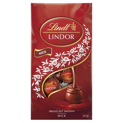 Lindt Lindor Milk Chocolates Pouch 125g
