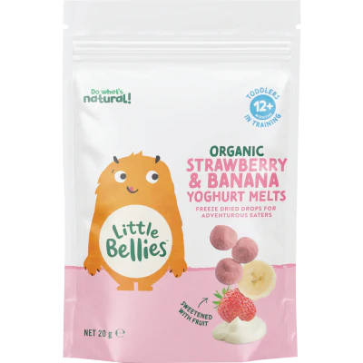 Little Bellies Strawberry & Banana Yoghurt Melts 12+ Months 20g