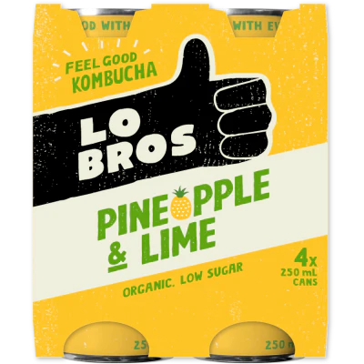 Lo Bros Pineapple & Lime Kombucha 1000ml