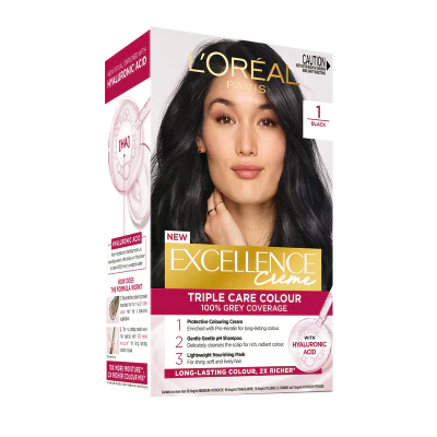 L'Oreal Paris Excellence Creme 1 Black Hair Colour 1pk