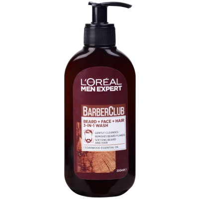 L'Oreal Paris Men Expert Barber Club 3 In 1 Beard + Face + Hair Wash 200ml
