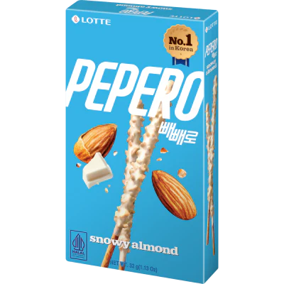 Lotte Pepero Snowy Almond Sticks 32g