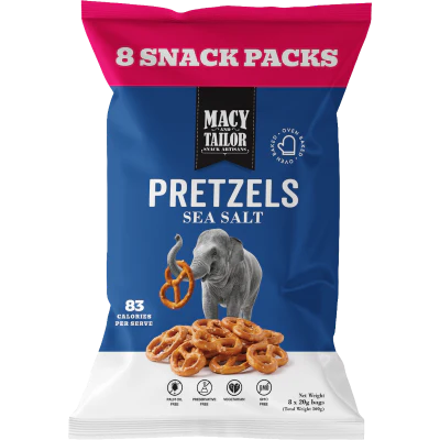Macy and Tailor Sea Salt Classic Pretzel Multi Snack Pack ea