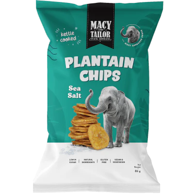 Macy and Tailor Sea Salt Plantain Chips 85g