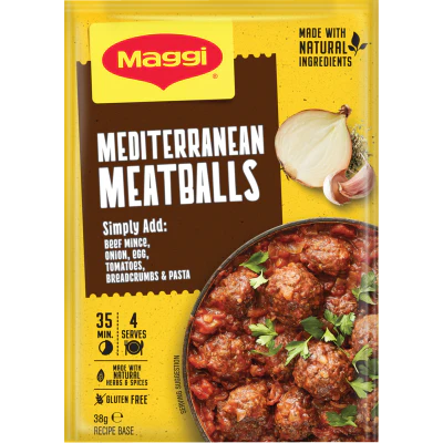 Maggi Mediterranean Meatballs Recipe Base Sachet 38g
