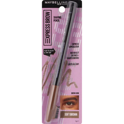 Maybelline New York Express Brow Pencil Soft Brown C 1g