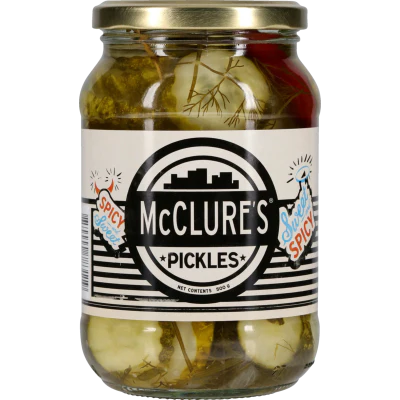 McClures Pickles Sweet & Spicy Crinkle Cut Pickles 500g