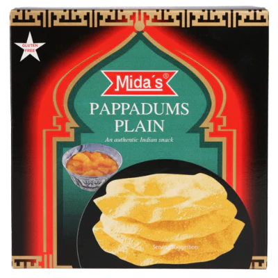 Mida's Plain Pappadums 110g