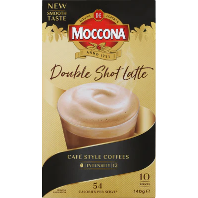 Moccona Double Shot Latte Coffee Sachets 10pk