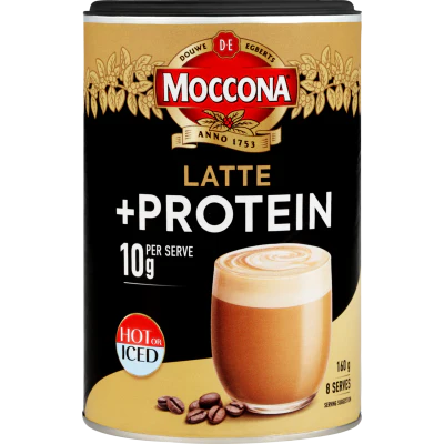 Moccona Latte + Protein Instant Coffee Mix 160g