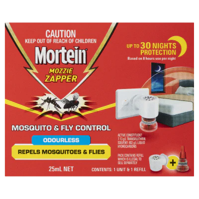 Mortein Peaceful Nights Odourless Mosquito & Fly Control Plug In 25ml