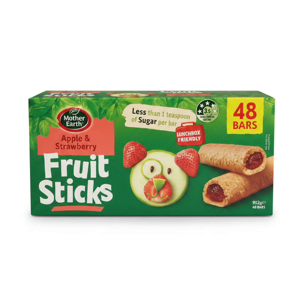 Mother Earth Apple & Strawberry Fruit Sticks 48 pack