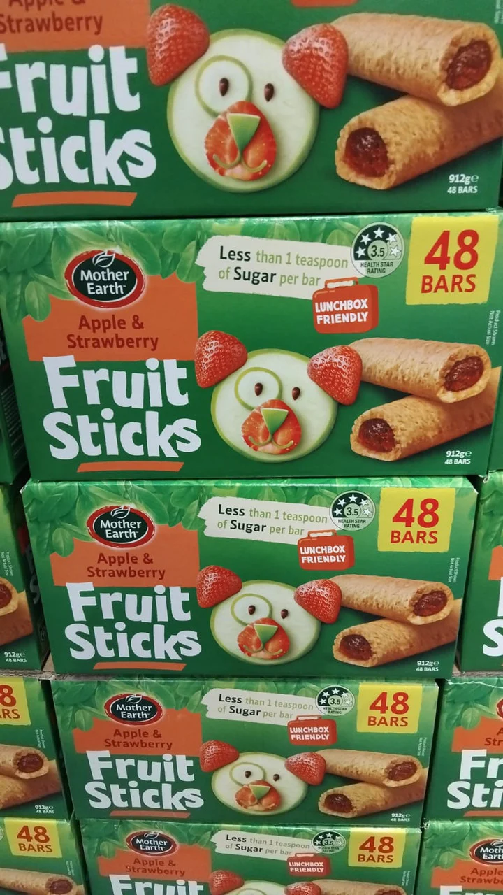 Mother Earth Apple & Strawberry Fruit Sticks 48 pack - Image 2