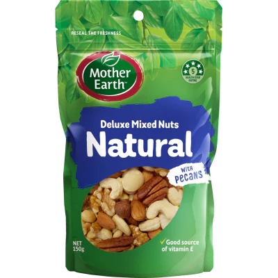 Mother Earth Natural Deluxe Mixed Nuts 150g