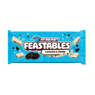 Mr Beast Feastables Cookies & Cream Chocolate Block 60g
