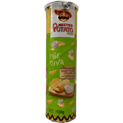 Mr Crisps The Diva Sour Cream & Onion Potato Chips 120g