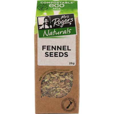 Mrs Rogers Naturals Eco Fennel Seeds 26g