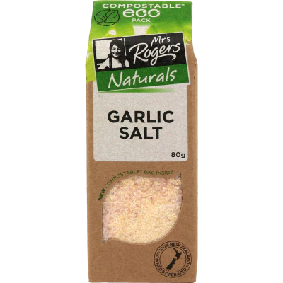 Mrs Rogers Naturals Eco Garlic Salt 80g