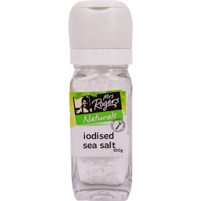 Mrs Rogers Naturals Iodised Sea Salt Coarse Grinder Small 100g