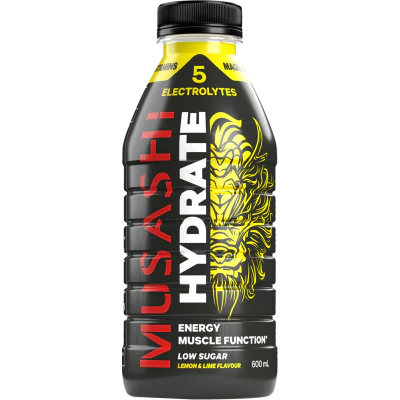 Musashi Hydrate Lemon Lime Energy Drink 600ml