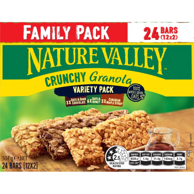 Nature Valley Family Pack Variety Pack Crunchy Granola Bars 12 x 42g