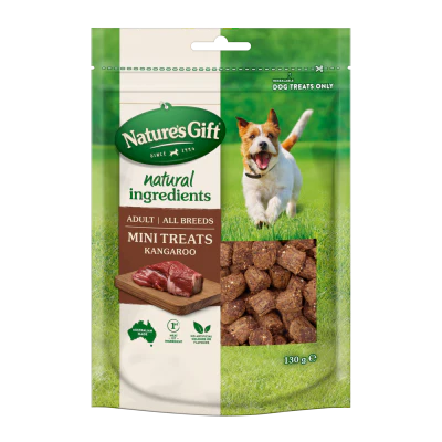 Nature's Gift Kangaroo Mini Treats Dog Food 130g
