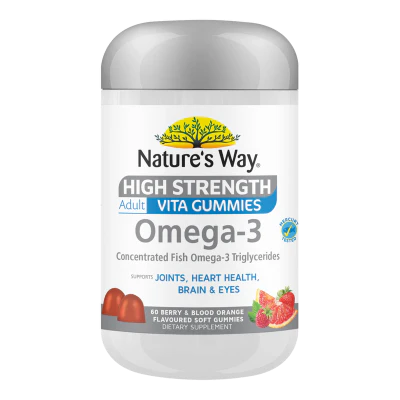 Natures Way High Strength Omega 3 Adult Vita Gummies 60pk