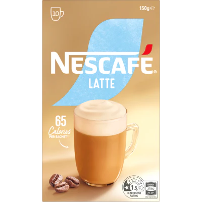 Nescafe Latte Coffee Sachets 10 x 15g