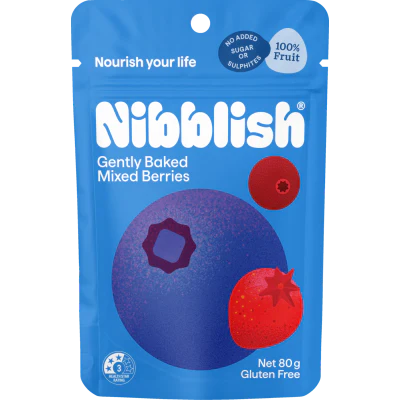 Nibblish Gently Baked Mixed Berries 80g