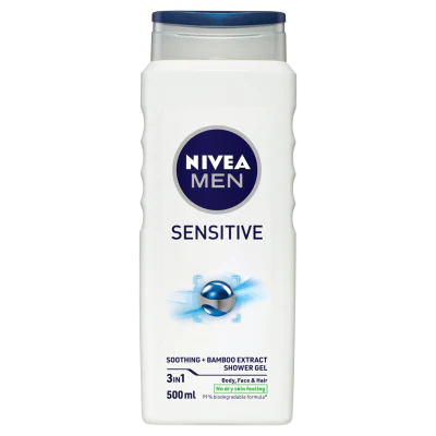 Nivea Men Sensitive Soothing + Bamboo Extract Shower Gel 500ml