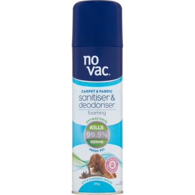 No Vac Fresh Pet Foaming Carpet & Fabric Sanitiser & Deodoriser 290g