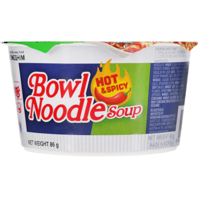 Nongshim Hot & Spicy Ramyun Bowl Noodle Soup 86g