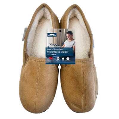 North Head Men's Thinsulate Microfleece Slippers Large Assorted 1pk