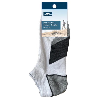 North Head Men's Value Trainor Socks Size 7-10 Assorted 1pk